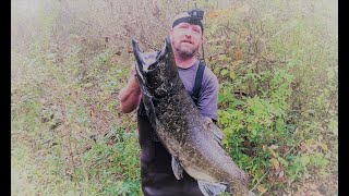 OHIO boys go SALMON Fishing in Michigan, Tippy Dam