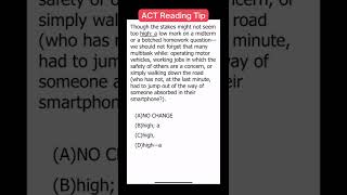 Know what to look out for in ACT Reading! #shorts