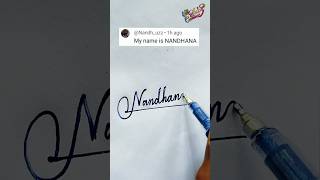 stylish name | Nandhana | sk cursive art | how to make a stylish name | stylish signature