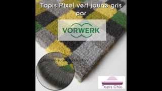 Tapis Pixel vert jaune gris par Vorwerk