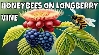 Nature's Sweetest Symphony: Honeybees on a Loganberry Vine