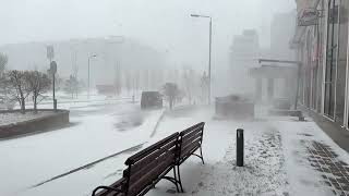 Winter's Grandeur: Astana, Kazakhstan Blanketed in Heavy Snowfall ❄️🏙️