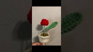 Say Hi 👋 to mini crochet tulip 🌷 flower pot 🪴🧶😊🫶 - I am in love 😻 #crochettulip #flowerpot