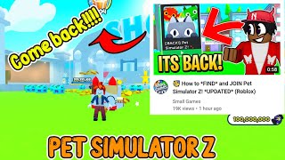 Pet Simulator Z NEW UPDATED!!! Latest announcements from Small Games