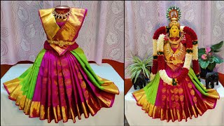 LAKSHMI AND GOWRI SAREE DRAPING | LAKSHMI | FESTIVAL DECORATION | POOJA DECOR