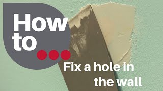 How to fix a hole in a wall | Quick guide to fill a hole | Fill a hole in a plaster wall.