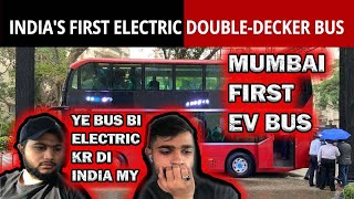 INDIA'S FIRST AC DOUBLE DECKER ELECTRIC BUS IN MUMBAI 2023 || Pakistani Reactiondouble dacker bus