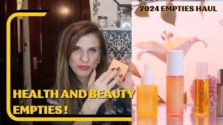 PRODUCT EMPTIES 2024 ! skincare, makeup, body care, haircare and health care.