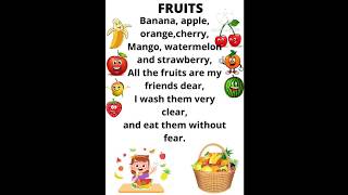 Fruits Poem #yt #trending #study S.R