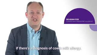 Where would you use extensively hydrolysed formula and amino acid formula in cow's milk allergy?