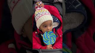 Eating candy bigger than her Mouth #shortvideo #viral