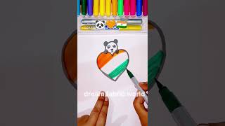 🧡🐼🇮🇳Easy independence day special drawing|happy independence day|indian flag drawing#indianflag