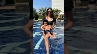 Hardik and Natasha s Boy Enjoying At the Pool #shorts