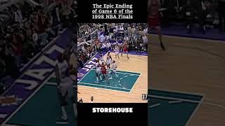 The Epic Ending of the 1998 NBA Finals Game 6! Michael Jordan's Last Game as a Chicago Bull #shorts