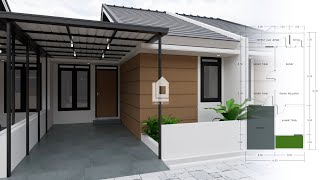 IDE DESAIN RUMAH MINIMALIS DI LAHAN 6 X 12, COCOK UNTUK KOMPLEK PERUMAHAN