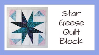 How to Sew this Star Geese Quilt Block Variation Video Tutorial