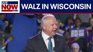 FULL SPEECH: Walz holds rally in battleground Wisconsin | LiveNOW from FOX