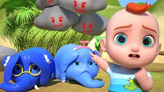 Five Little Elephants - Suprise Eggs Animal Song | Leo Cartoons Nursery Rhymes & Kids Songs