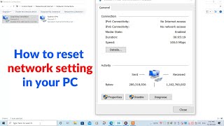 How to reset network setting in your pc