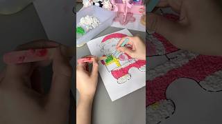 Vẽ tranh ÔNG GIÀ NOEL bằng giấy vệ sinh 😱 | Bò Cutie #diy #handmade #shorts