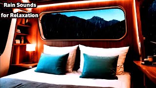 Relaxing Rain and Thunder Sounds in a Luxury Campervan with Mountain View