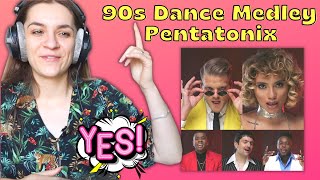 French Pentaholic FIRST TIME hearing 90s Dance Medley - Pentatonix | Reaction