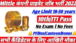 Mittal Appliances Limited 2022 | 10th Pass Job | ITI Campus Placement 2022 | ITI Campus Interview