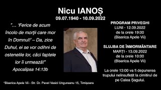 12.09.2022 - Priveghi - Nicu Ianoș