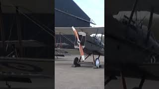 Classic DH Tiger Moth engine startup