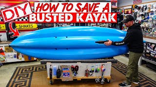 How to Patch A Busted, Leaking Kayak | EASY - DIY Kayak Repair 2022