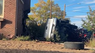 Vehicle versus house rollover