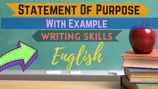 Statement of Purpose  (Explanation in Hindi) |Writing Skills