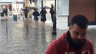 Rainfall in Rethymno of Crete 2021 october/Rain Crete,/Liūtis Kretoje / Ливень в Крите Ретимно