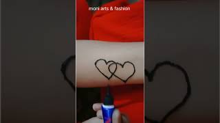 Heart tattoo// mehandi design for begineers#viral #short #youtubeshorts #shortsfeed