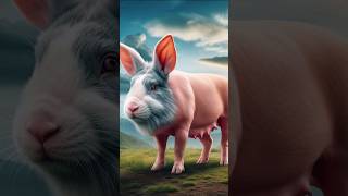 Incredible Animal Fusion: pig hybrids with rabbit🙀🧬 #short #hybrids