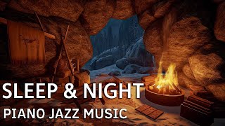 Sleep & Night Jazz Music - Calm Tender Piano Jazz with Rain Sounds, Firewood Ambience for Chillout