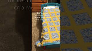 Makeshift toddler bed/crib mattress ~ hospitality tip #homemakinghacks #hospitality #micasasucasa