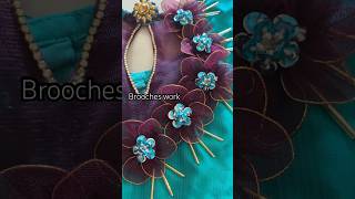 #brooches  //brooch work for blouse back neck #shorts