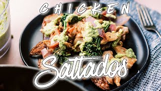 Peruvian Chicken SALTADOS With A SPICY GREEN PEPPER SAUCE