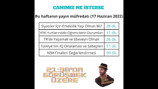 Canımız Ne İsterse 🎙️ (17.06.2022)  - 🎩💼🧓 | 👨‍🎓👩‍🎓🎓️🏫🏢 | 👶🏻👨‍👩‍👧‍👦🇹🇷 | ☪︎🧠🧩🕵️‍♀ | 🏀⛹🏾‍♂️🥇🏆️🏟️