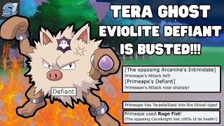 TERA GHOST EVIOLITE PRIMEAPE IS BUSTED!! - POKEMON SHOWDOWN