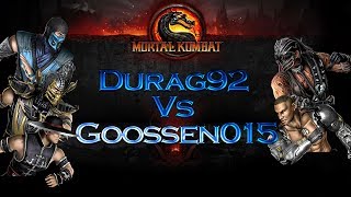 Mortal Kombat 9 (MK9) Durag92 Vs Goossen015 (Online Casuals)