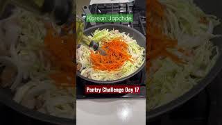 Pantry Challenge Day 17 - How to make YUMMY Korean Noodles at home-Japchae  #easyhomecooking