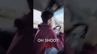 man turns into woman whilst driving.