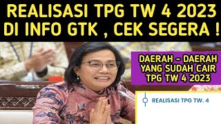 REALISASI TPG TW 4 2023 DI INFO GTK ⁉️ CEK SEGERA