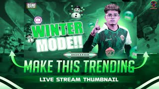 Make This New 🔥 Winter Mode 🥶 Thumbnail for BGMI | Live Stream BGMI Thumbnail Tutorial Jonathan