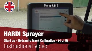 Instructional Video - HARDI sprayer start up - Hydraulic Track Calibration - (4 of 5)