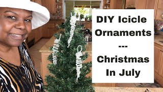 DIY Icicle Ornament | Pottery Barn inspired | Christmas in July