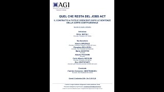 QUEL CHE RESTA DEL JOBS ACT  IL CONTRATTO A TUTELE CRESCENTI - parte 2