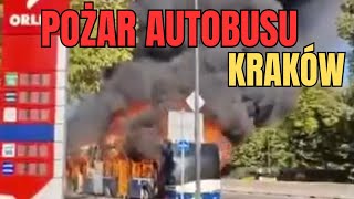 POŻAR AUTOBUSU ELEKTRYCZNEGO W KRAKOWIE